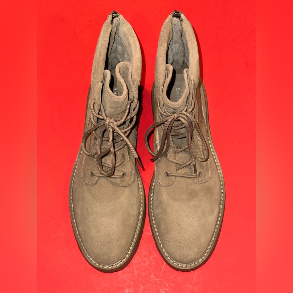Saint Morta Legion Men's Size 13 Mocha Combat Back Zipper Suede Boots NEW READ